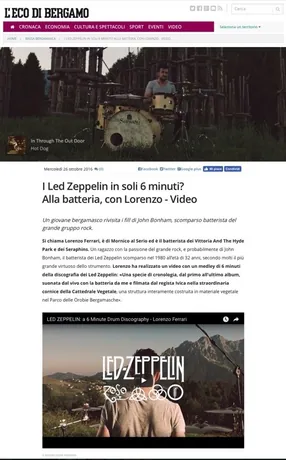 Ritaglio di giornale su Lorenzo Ferrari