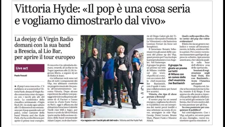 Ritaglio di giornale su Lorenzo Ferrari