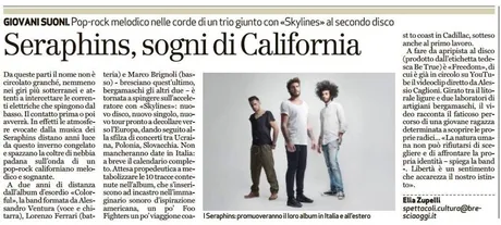 Ritaglio di giornale su Lorenzo Ferrari