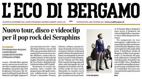 Ritaglio di giornale su Lorenzo Ferrari
