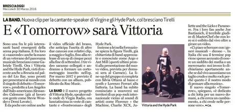 Ritaglio di giornale su Lorenzo Ferrari