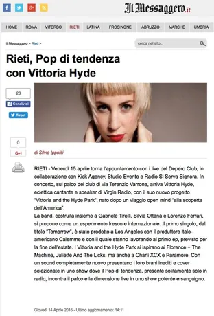 Ritaglio di giornale su Lorenzo Ferrari
