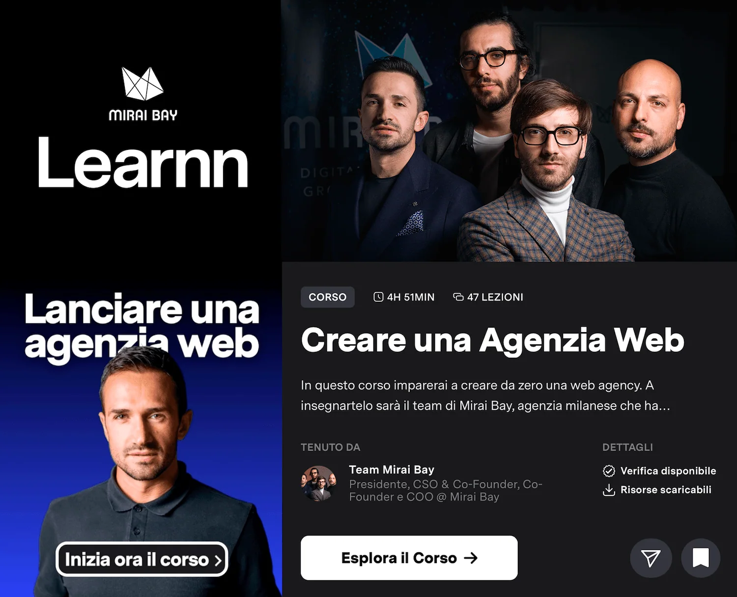 Corso di Lorenzo Ferrari su Learnn